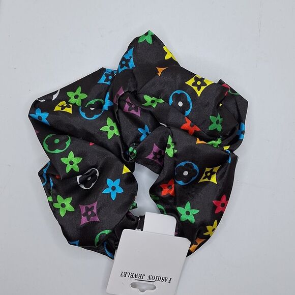 Black Luxury Jumbo satin scrunchie huge hair scrunchie - Picture 1 of 2